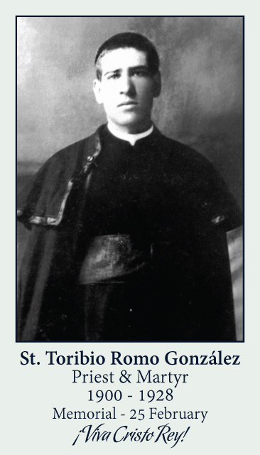 St. Toribio Romo González Prayer Card